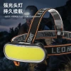 Headlamp, high-intensity charging, head-mounted flashlight, led outdoor household dual-source night fishing lighting lamp, cross-border details Picture